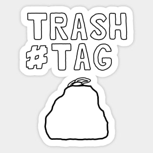 Trashtag hand draw design outline version 2 Sticker